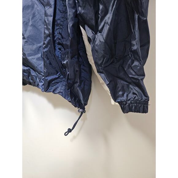 Reebok Vintage Spellout Windbreaker Pullover Snap Zip Hooded Men's Navy Size 2XL - Picture 12 of 13